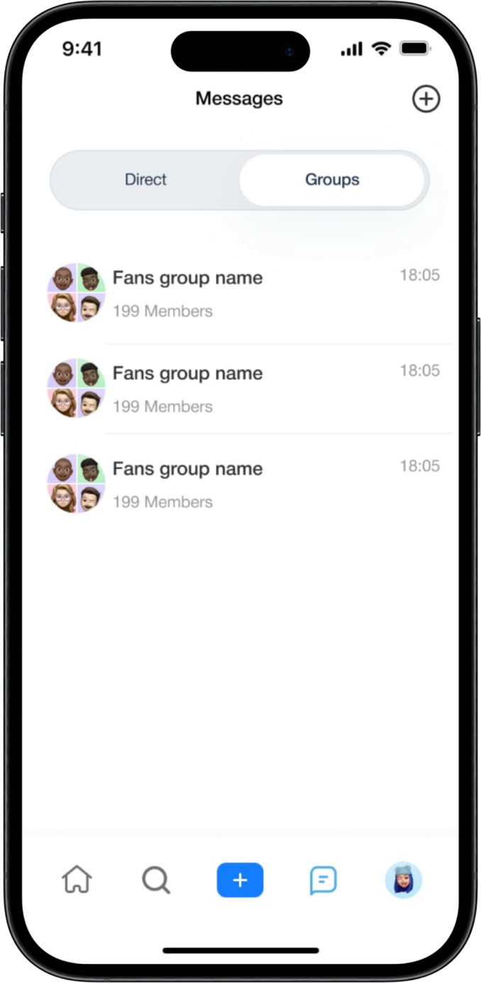 TikChat messages list preview
