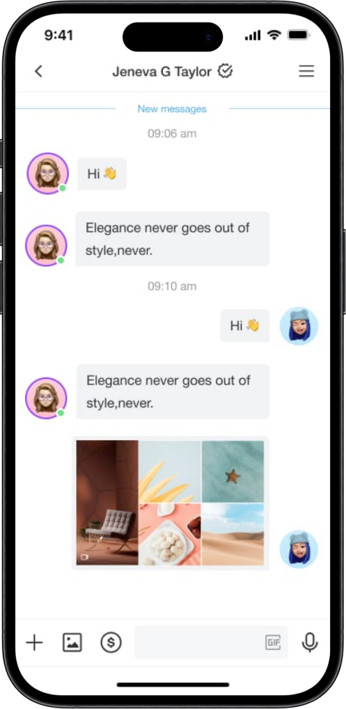 TikChat conversation preview